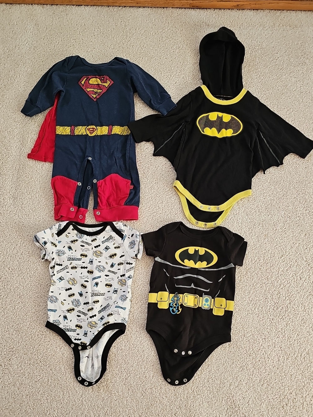 DC Comics Baby Superhero Bodysuit Set 3 To 6 Months